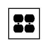 Leviton PJ82 2-Duplex Midway Size Nylon Wallplate